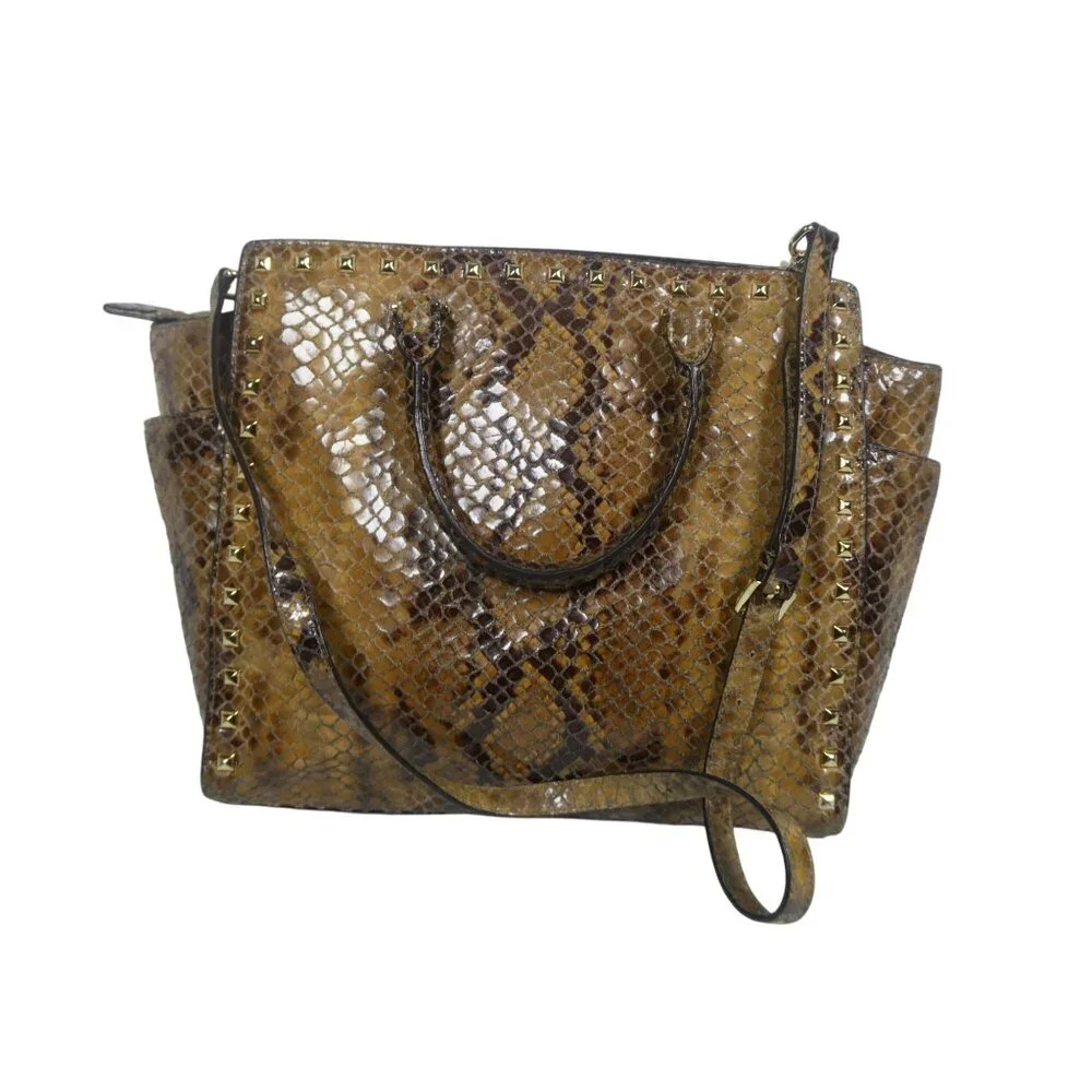 Michael Kors‎ Women's Snakeskin Handbag Tan